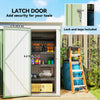 Outdoor Storage Shed, Steel Lean-to Shed with Adjustable Shelf, Lock, Gloves, 5'x3'x6'