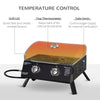 2 Burner Propane Gas Grill, Outdoor Portable Tabletop BBQ with Foldable Legs, 10000 Each Burner, Lid, for Camping, Picnic, Backyard, Black