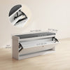 Shoe Storage with Seat, Upholstered Hallway Bench, Shoe Bench with Flip Drawer, Adjustable Shelf for 8-10 Pairs of Shoes