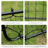 Volleyball Rebounder Net Football Training Aid Kickback Target Play Black