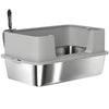 Stainless Steel Litter Box, XL High Sided Cat Litter Box with Scoop, Anti Leakage & Easy to Clean, 24