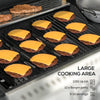 38,000 BTU Propane Gas Grill BBQ Cart with 3 Main Burners, 1 Side Burner, with Warming Rack, Side Prep Tables, Black