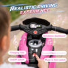 Kids Electric Pedal Motorcycle Ride-On Toy 6V Battery Powered w/ Music Horn Headlights Motorbike for 37–60 M Pink