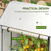 Mini Greenhouse with 4 Wire Shelves, Portable Tomato Greenhouse with Roll Up Door, 39.4