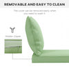 Seat Cushion Back Pillows Replacement Set of 2, Patio Chair Cushions Set for Indoor Outdoor, Green