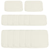 Outdoor 14pc Patio Rattan Sofa Set Cushion Polyester Cover Replacement Set - No Cushion Included, Cream White