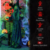 5.9' Life Size Decoration Animatronic Old Witch Outdoor Halloween, Sound and Motion Activated w/ Light Up Eyes