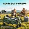 130L Folding Garden Cart with Wheels, Heavy-Duty Collapsible Wagon with Brakes, Green