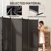6 Panel Room Divider, 6 Ft Folding Privacy Screen, Portable Freestanding Partition Wall Divider, Charcoal Grey