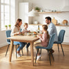 Dining Chairs Set of 4, Upholstered Dining Room Chairs with Steel Legs, Modern Kitchen Chair for Dining Room