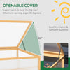 Wooden Cold Frame Greenhouse Garden Portable Raised Planter with Openable Top for Indoor, Outdoor, Flowers, Vegetables, Plants, 35.5