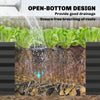 Metal Raised Garden Bed with Trellis, Galvanized Garden Bed Kit Outdoor Garden Box with Trellis, Black