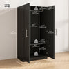 Wardrobe Cabinet with Hanging Rod, Anti-Tipping and 2 Barn Doors, Farmhouse Wardrobe Closet for Bedroom
