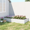 Vinyl Raised Garden Bed Kit, 6.5 x 3 x 1ft Elevated Garden Box with Divider and Open Bottom, White