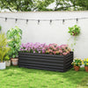Galvanized Raised Garden Bed, Steel Outdoor Planters with Reinforced Rods, 71