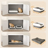 Cat Litter Box Enclosure with Double Doors, Handles, Fit Most of Cat and Litter Box, 31.5