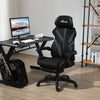 Racing Gaming Chair, Ergonomic Computer Chair with Footrest, Headrest, High Back Recliner Swivel Seat with Adjustable Height, Black Red
