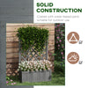 Wood Planter with Trellis for Vine Climbing, Raised Garden Bed to Grow Vegetables for Backyard, 28