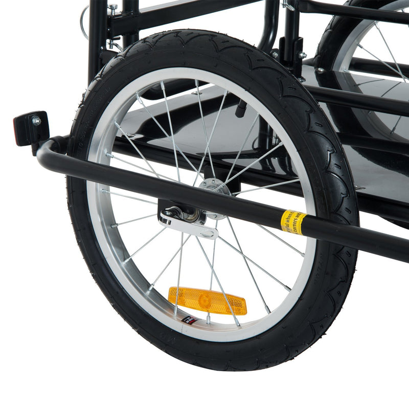 Folding Bicycle Cargo Trailer Wagon Utility Bike Cart Carrier Garden Patio Tool New