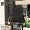 Outdoor Bar Stools Set of 2, 360° Swivel Bar Height Chairs, 27.6