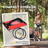2-Seat Child Bike Trailer for Kids with a Strong Steel Frame, 5-Point Safety Harnesses, & Comfortable Seat, Red