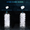 Portable Ice Maker, Self Cleaning Ice Machine with 9 Ice Cubes Ready in 6 Mins, 26lbs/24Hrs, 2 Sizes of Bullet Ice
