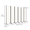 6 Panel Folding Room Divider, UV30+ Privacy Screen, Indoor Outdoor Privacy Panel with Stable Base, Beige