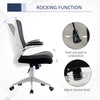 Mesh Office Chair Swivel Task Desk Chair with Lumbar Back Support, Flip-Up Arm, Adjustable Height Office, Grey/Black