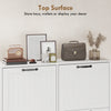 Shoe Cabinet with 4 Flip Drawers, Freestanding Narrow Shoe Storage Cabinet with Adjustable Shelves, Open Back