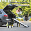 Foldable Dog Car Ramp with Support Leg, Non-Slip TPR Surface, 69