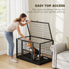 37 Inch Heavy Duty Dog Crate, Large Metal Dog Kennel with Removable Tray, 3 Doors and Secure Lock