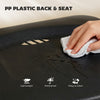 Folding Chairs 6 Pack, Plastic Foldable Chairs with Vent, Carry Hole and Steel Frame for Home, Office, Dining, Black