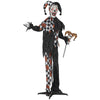 Life Size Halloween Animated Clown with Red Light Up Eyes, Sound Activated Scary Halloween Decorations, Battery Operated