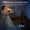 28dB Tower Fan with 12 Speeds and 4 Modes, Standing Floor Fan with 80° Oscillating, 12H Timer, Black