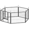 Heavy Duty Dog Playpen with Door for Small Dogs, 6 Panels, 23.5