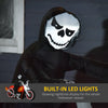 6' Long Halloween Grim Reaper Flaming Motorcycle Outdoor LED Lighted Airblown Inflatable Decoration Holiday Seaon Garden Lawn Decor