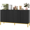 Sideboard Storage Cabinet with Adjustable Shelves, Soft-Close Doors, Kitchen Buffet Cabinet for Dining Room, Black