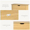 Shoe Storage Cabinet with 2 Flip Drawers and Adjustable Shelves for 12 Pairs of Shoes, Natural Wood