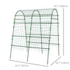 Arched Garden Trellis w/ Climbing Net Metal Cucumber Plant Trellis A-Frame for Climbing Plants 57