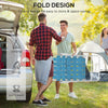 Set of 2 Folding Patio Chairs, Portable Chair Set with Armrests for Camping, Garden, Pool, Beach, Backyard, Blue