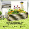 6' x 3' x 2' Raised Garden Bed, Galvanized Planter Box for Growing Flowers, Herbs and Vegetables, Light Wood Effect