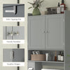 Modern Over the Toilet Storage Cabinet with 2 Doors, Above Commode Storage Cabinet with Toilet Paper Holder, White