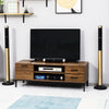 TV Stand for TV up to 50 Inches, TV Cabinet with Door, Open Storage and Drawers, TV Table with Steel Legs, Coffee