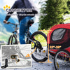 Dog Bike Trailer, Pet Cart Bicycle, Wagon Cargo Carrier Attachment with Hitch, Reflectors, Flag for Small Medium Dogs, Pet Wheelchair for Travelling, Red