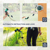 1/2 in x 65ft Wall Mounted Garden Hose Reel, Retractable Water Hose Reel with Auto Rewind, Any Length Lock, Green
