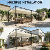 19' x 10' Pergola with Retractable Canopy, Patio Pergola with Sun Shade Shelter, UV50+, for Patio, Garden, Cream White