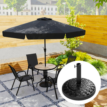 Patio Umbrella Base, 26 lbs Concrete Heavy Duty Umbrella Stand, Round Patio Umbrella Holder, Φ18.7