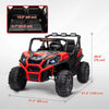 Qaba 2 Seater 24V Electric Car for Kids w/ Remote Control, 3 Speed, LED Lights, Music, Horn, Spring Suspension, Pink