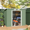 7' x 4' Galvanised Steel Garden Shed, with Foundation Kit -