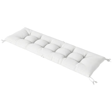 Patio Lounge Chair Cushion, UV50+ Chaise Lounge Chair Cushion with Securing Straps for Patio, 78 x 25.6 inch, Cream White